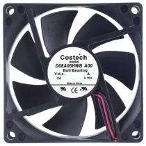 Costech D08A05HWB A00 DC 24V 0.16A 2 Wires Ball Bearing Cooling Fan
