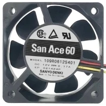 Sanyo 109R0612S401 DC 12V 0.17A 3 Wires Axial Cooling Fan