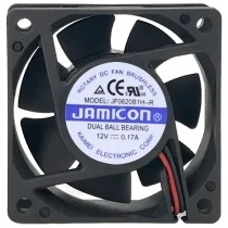 JAMICON JF0620B1H-R DC 12V 0.17A 2 Wires Ball Bearing Cooling Fan