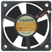 Sunon KDE1206PTS1 DC 12V 2.3W 2 Wires Axial Cooling Fan