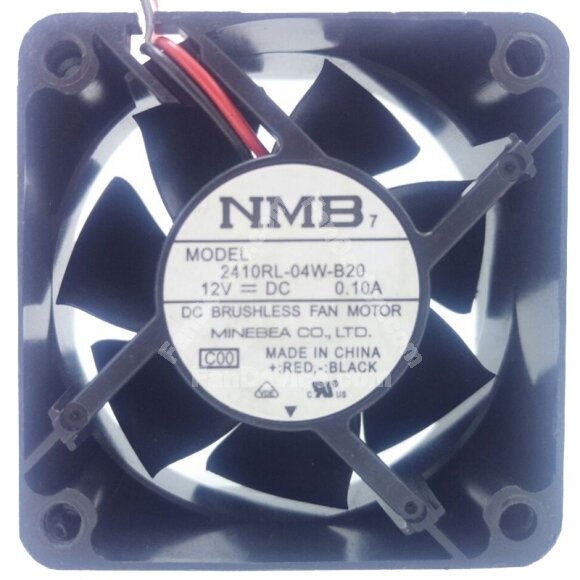 NMB 2410RL-04W-B20 DC 12V 0.10A 2 Wires Brushless Axial Cooling Fan