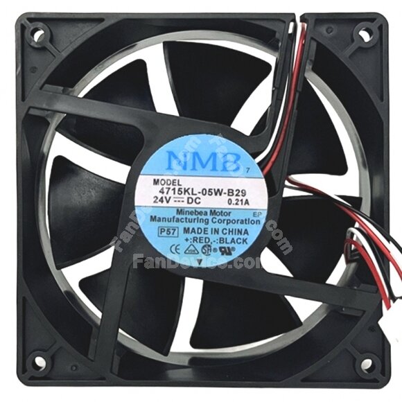 NMB 4715KL-05W-B29 DC 24V 0.21A 2 Wires / 3 Wires Axial Cooling Fan