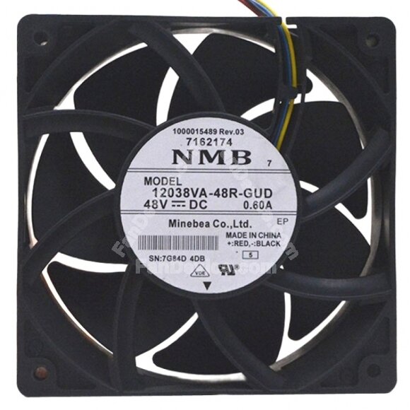 NMB 12038VA-48R-GUD DC 48V 0.60A 2 Wires / 3 Wires / 4 Wires Cooling Fan