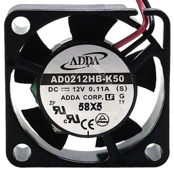 ADDA AD0212HB-K50 DC 12V 0.11A 2 Wires Axial Cooling Fan