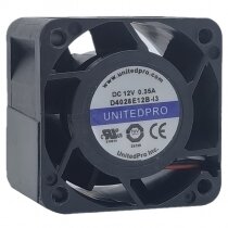 UNITEDPRO D4028E12B-I3 DC 12V 0.35A 2 Wires / 3 Wires Axial Cooling Fan