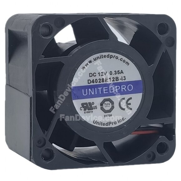UNITEDPRO D4028E12B-I3 DC 12V 0.35A 2 Wires / 3 Wires Axial Cooling Fan