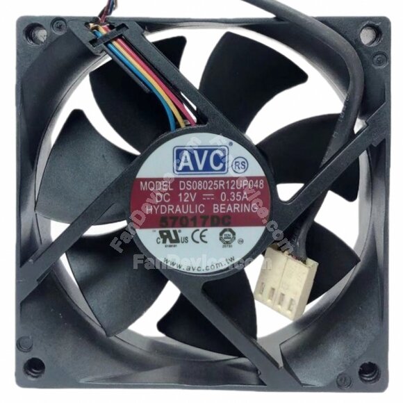 AVC DS08025R12UP048 DC 12V 0.35A Hydraulic Bearing Axial Cooling Fan