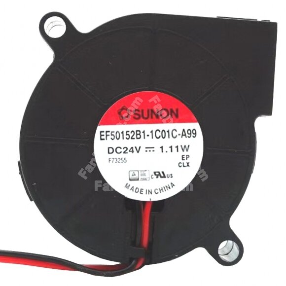 Sunon EF50152B1-1C01C-A99 DC 24V 1.11W 2 Wires 5015 Blower Cooling Fan