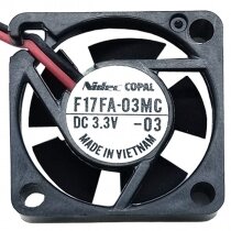 Nidec COPAL F17FA-03MC DC 3.3V 2 Wires Axial Cooling Fan