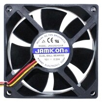 JAMICON JF0825S1SA-R DC 12V 0.26A Dual Ball Bearing Axial Cooling Fan