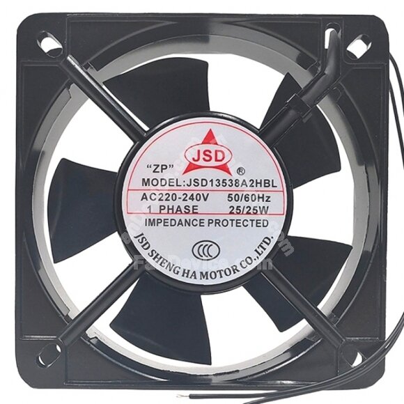 JSD13538A2HBL AC 220-240V 25W Impedance Protected Axial Cooling Fan