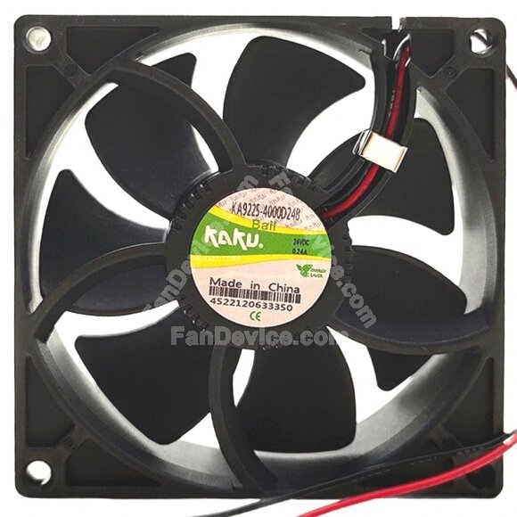 KAKU KA9225-4000D24B DC 24V 0.24A 2 Wires Axial Cooling Fan