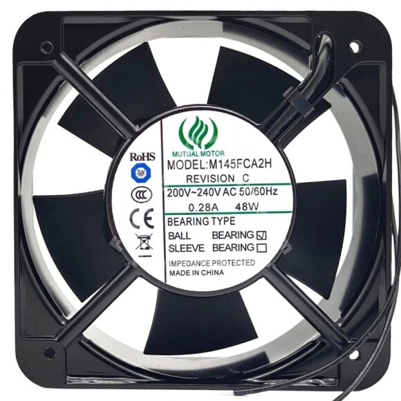MUTUAL M145FCA2H AC 200V-240V 0.28A 48W Impedance Protected Axial Cooling Fan