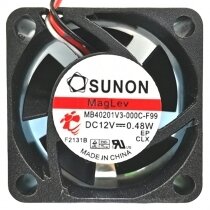Sunon Maglev MB40201V3-000C-F99 DC 12V 0.48W 2 Wires Axial Cooling Fan