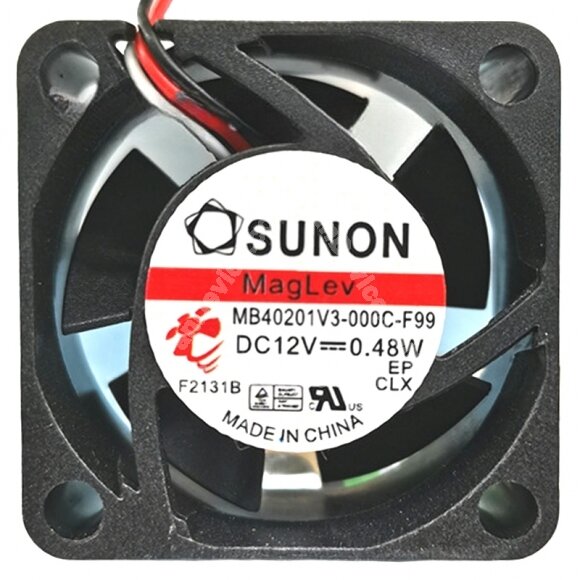 Sunon Maglev MB40201V3-000C-F99 DC 12V 0.48W 2 Wires Axial Cooling Fan