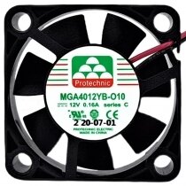 Protechnic MGA4012YB-O10 DC 12V 0.16A 2 Wires 4010 Axial Cooling Fan