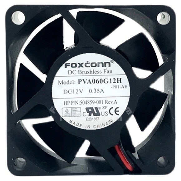 Foxconn PVA060G12H DC 12V 0.35A 6025 Brushless Axial Cooling Fan