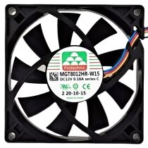 Protechnic MGT8012HR-W15 DC 12V 0.18A 4 Wires 3000RPM Axial Cooling Fan