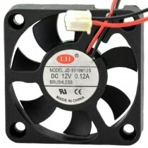LH JD-5010M12S DC 12V 0.12A 2 Wires Brushless Axial Cooling Fan