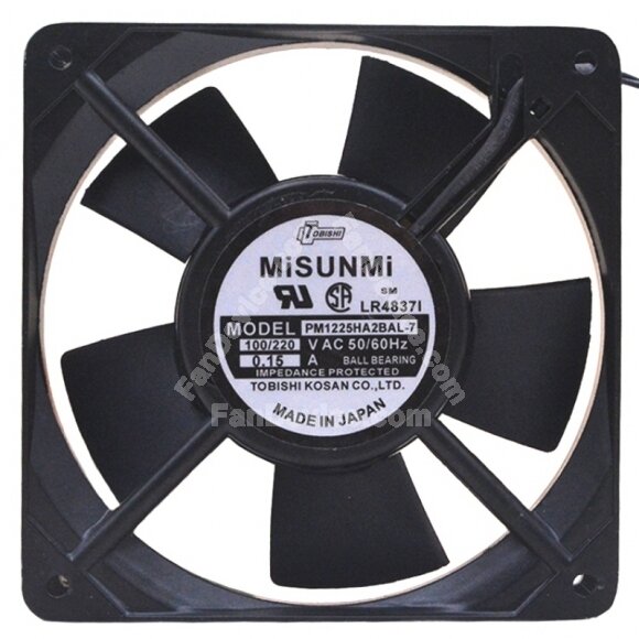 MISUNMI PM1225HA2BAL-7 AC 100/220V 0.15A Ball Bearing Axial Cooling Fan