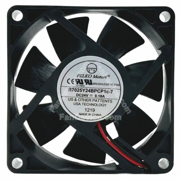 PELKO Motors R7025Y24BPCP1C-7 DC 24V 0.18A Brushless Axial Cooling Fan