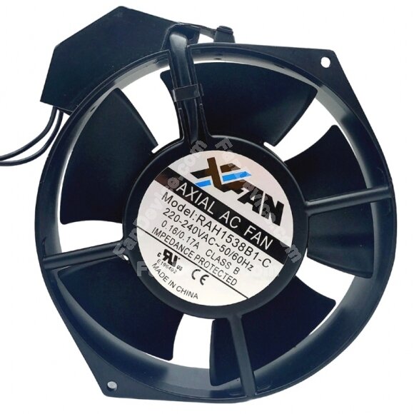 XFAN RAH1538B1-C AC 220-240V 0.16/0.17A Impedance Protected Cooling Fan