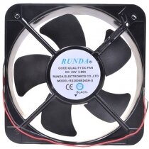 RUNDA RS2006B24SH-S DC 24V 3.80A 2 Wires Axial Cooling Fan