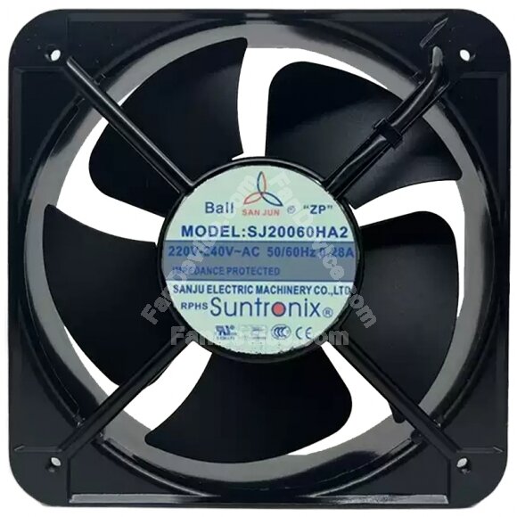 SAN JUN SJ2006HA2 AC 220V-240V 0.28A Impedance Protected Cooling Fan