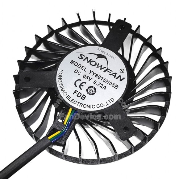 SNOWFAN YY8015H05B DC 5V 0.72A Axial Cooling Fan