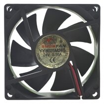 SNOWFAN Y-Y8025M24B DC 24V 0.16A 2 Wires Axial Cooling Fan