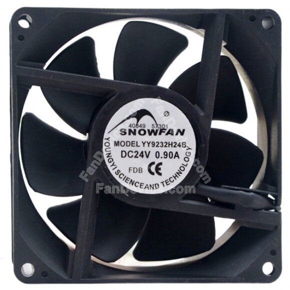 SNOWFAN YY9232H24B DC 24V 0.90A 2 Wires Axial Cooling Fan