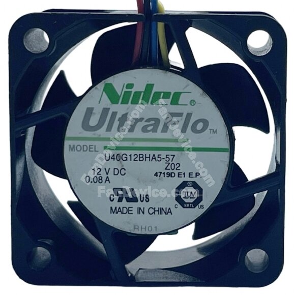 Nidec UltraFlo U40G12BHA5-57 DC 12V 0.08A 4 Wires Axial Cooling Fan