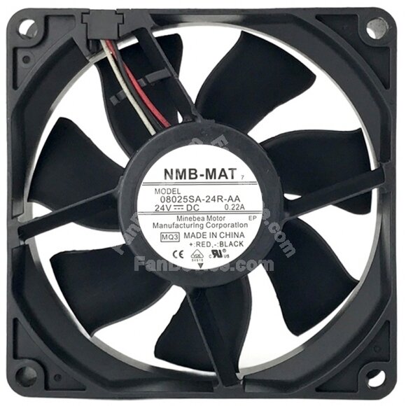 NMB-MAT 08025SA-24R-AA DC 24V 0.22A 2 Wires / 3 Wires Axial Cooling Fan