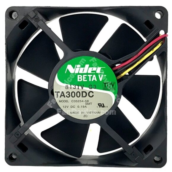 Nidec TA300DC C35254-58 DC 12V 0.19A 2 / 3 Wires Axial Cooling Fan