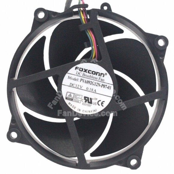Foxconn PVA092G12N-P07-01 12V 0.18A 9225 DC Brushless Axial Cooling Fan
