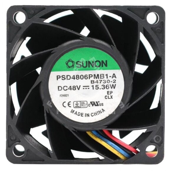 Sunon PSD4806PMB1-A DC 48V 15.36W 2 / 3 / 4 Wires 6038 Axial Fan