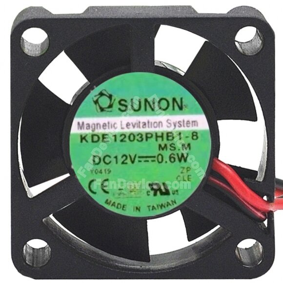 Sunon Maglev KDE1203PHB1-8 DC 12V 0.6W 2 Wires 3010 Axial Cooling Fan