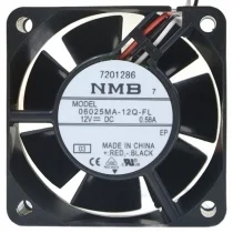 NMB 06025MA-12Q-FL DC 12V 0.58A 3 Wires Axial Cooling Fan