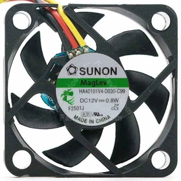 Sunon HA40101V4-D030-C99 12V 0.8W 3 Wires Maglev Cooling Fan