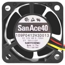 Sanyo 109P0412H3D013 DC 12V 0.195A 3 Wires Axial Cooling Fan