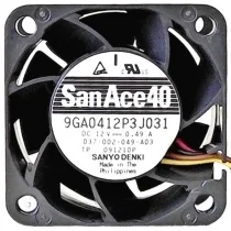 Sanyo 9GA0412P3J031 DC 12V 0.49A 4 Wires PWM Axial Cooling Fan