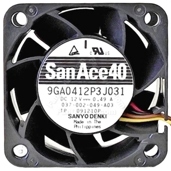 Sanyo 9GA0412P3J031 DC 12V 0.49A 4 Wires PWM Axial Cooling Fan