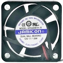 JAMICON KF0420B1H-R DC 12V 1.6W 2 Wires Ball Bearing Cooling Fan