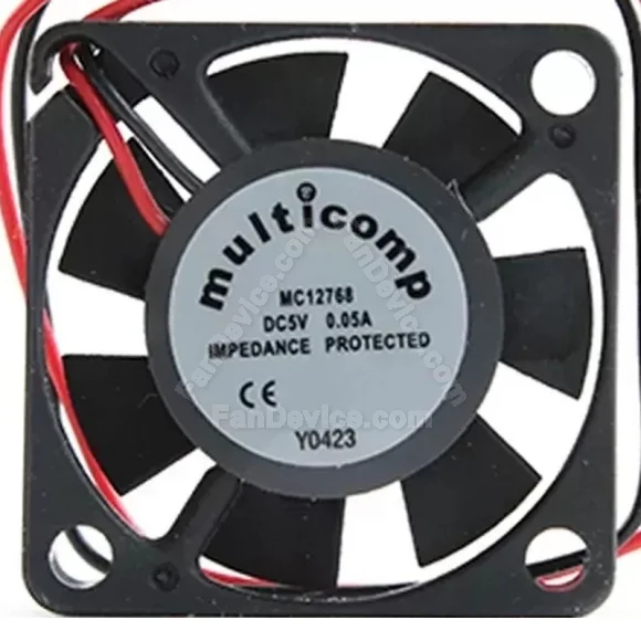 Multicomp MC12768 5V 0.05A 2 Wires Impedance Protected Cooling Fan