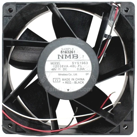 NMB 12038VA-48L-FL DC 48V 0.24A 3 Wires Axial Cooling Fan