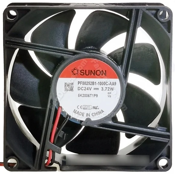 Sunon PF80252B1-1000C-AA9 24V 3.72W 2 Wires Axial Cooling Fan