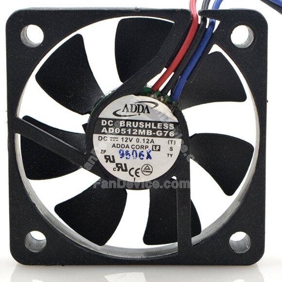 ADDA AD0512MB-G76 DC 12V 0.12A 2 Wires / 3 Wires Axial Cooling Fan