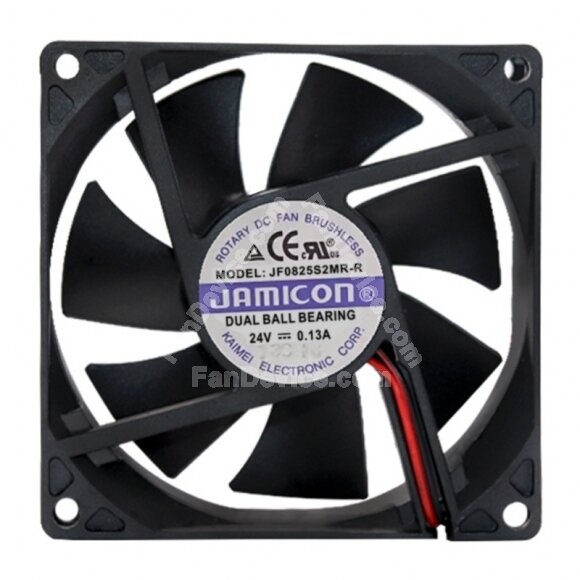 JAMICON JF0825S2MR-R DC 24V 0.13A 2 Wires / 3 Wires Axial Cooling Fan