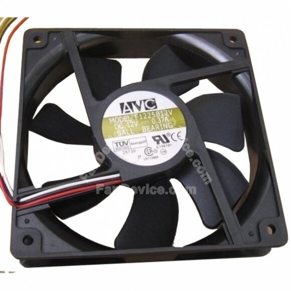 AVC F1225B12V DC 12V 0.45A 3 Wires Axial Cooling Fan
