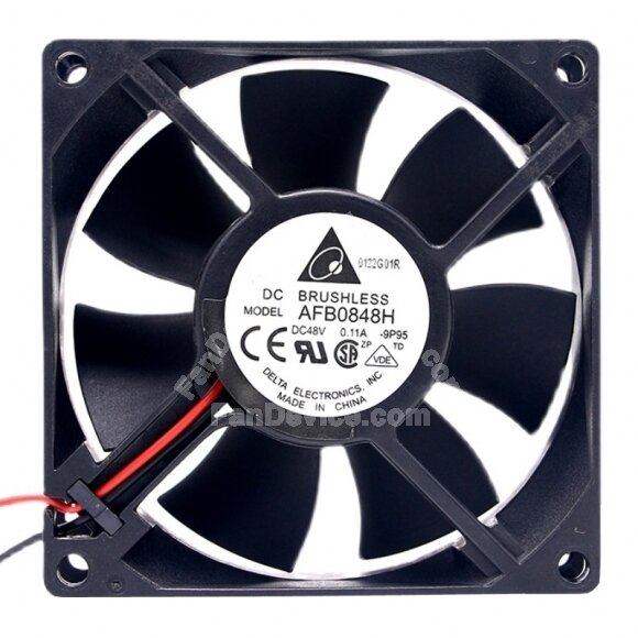 Delta AFB0848H DC 48V 0.11A 2 Wires / 3 Wires Axial Cooling Fan